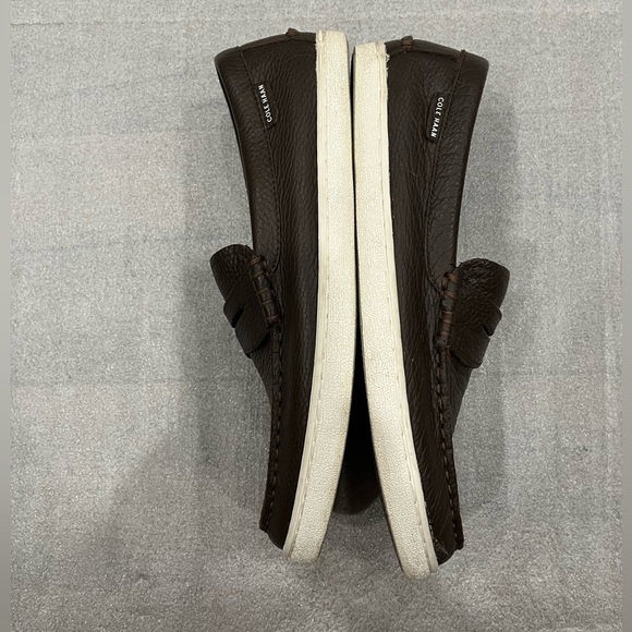 [9M]COLE HAAN Grand OS Pinch Marine Classic Brown Leather Penny Loafers EUC - Picture 3 of 6